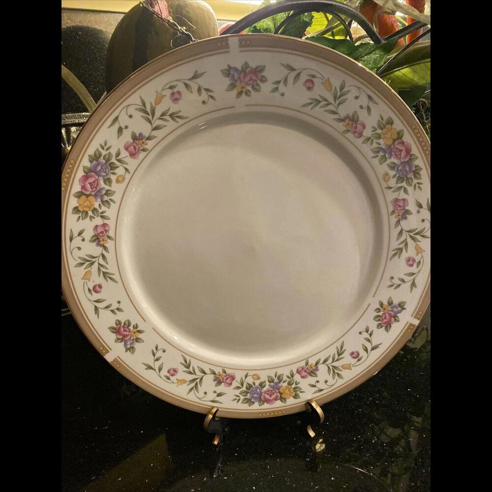 🎩🍽️Farberware Serving Round Platter Chop Plate BELLINI 22K Band 12 1/4"